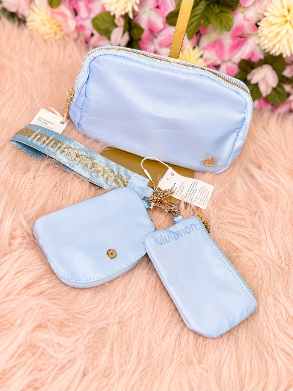 Light Blue Crossbody Pouch Set
